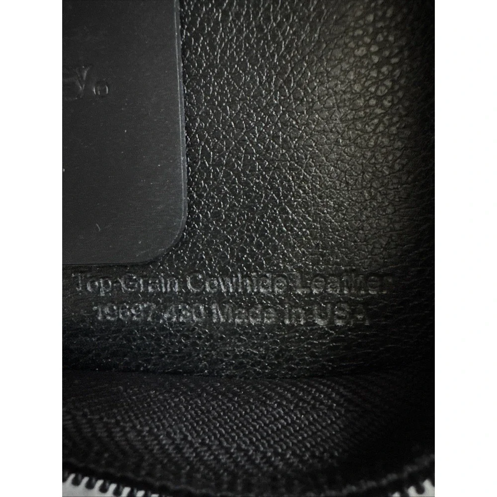 VTG 1996 Franklin Covey 7 Ring Napa Black Leather Zip Binder Style#CL 12215 EXC